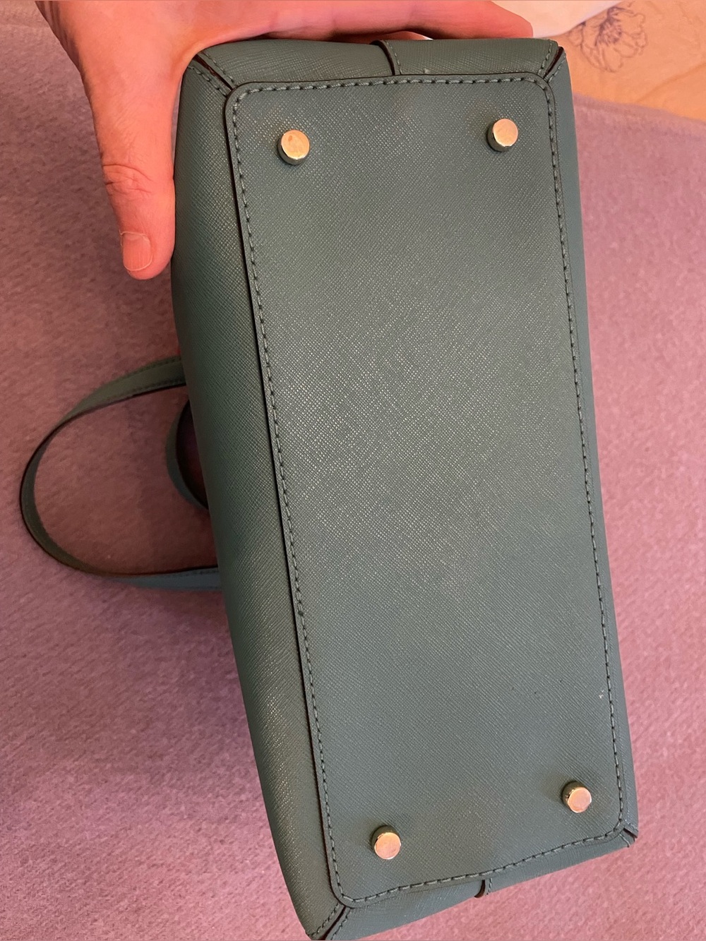 kate spade Teal Dome Satchel with Cherry Charm - Picture 12 of 12